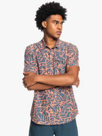 quiksilver, Мужская рубашка с коротким рукавом Doldrums, ARAGON ABSTRACT LOGO (mmq6) Doldrums - Short Sleeve Shirt for Men EQYWT04298