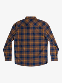 quiksilver, Ganaway Stretch Long Sleeve Flannel Shirt, INSIGNIA BLUE GANAWAY (bsn1) Ganaway Stretch - Long Sleeve Flannel Shirt for Men EQYWT04412