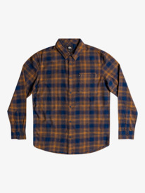 quiksilver, Ganaway Stretch Long Sleeve Flannel Shirt, INSIGNIA BLUE GANAWAY (bsn1) Ganaway Stretch - Long Sleeve Flannel Shirt for Men EQYWT04412
