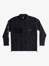 quiksilver, Under Sky Long Sleeve Shirt, BLACK (kvj0) Under Sky - Technical Shirt for Men EQYWT04427