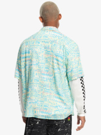 quiksilver, Quiksilver x Stranger Things The Argyle 2022 - Camisa de manga corta para Hombre, ARGYLE AOP (yje6) Quiksilver x Stranger Things The Argyle 2022 - Short Sleeve Shirt for Men EQYWT04453