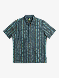 quiksilver, Tracks Short Sleeve Shirt, MIDNIGHT NAVY TRACKS (bsl6) Tracks - Short Sleeve Shirt for Men EQYWT04463