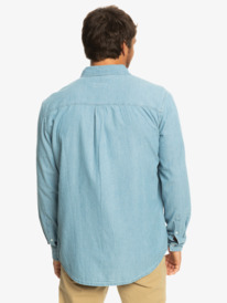 quiksilver, Authentic Paradise - Camisa vaquera de manga larga para Hombre, ICE (bfmw) Authentic Paradise - Long Sleeve Denim Shirt for Men EQYWT04471
