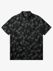 quiksilver, Painted Palm Short Sleeve Shirt, LAUREL WREATH PAINTED PALMS (kvj6) PAINTED PALM SS EQYWT04505