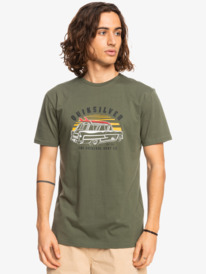 quiksilver, The Surf Road - T-shirt pour Homme, THYME (cqy0) The Surf Road - T-Shirt for Men EQYZT07090
