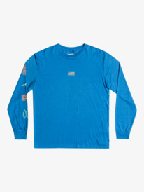 quiksilver, Mens Fragment Of Nature Long Sleeve T-Shirt, SNORKEL BLUE (brt0) Fragment Of Nature - Long Sleeve T-Shirt for Men EQYZT07203