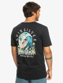 quiksilver, The Original Barrel - Camiseta para Hombre, BLACK (kvj0) The Original Barrel - T-Shirt for Men EQYZT07226