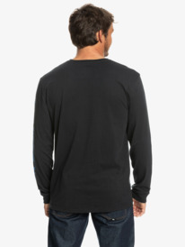 quiksilver, Omni Logo - Camiseta de Manga Larga para Hombre, BLACK (kvj0) Omni Logo - Long Sleeve T-Shirt for Men EQYZT07233
