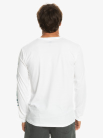 quiksilver, Omni Logo - Camiseta de Manga Larga para Hombre, WHITE (wbb0) Omni Logo - Long Sleeve T-Shirt for Men EQYZT07233