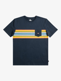 quiksilver, Surfadelica Stripe Pocket T-Shirt, NAVY BLAZER (byj0) Surfadelica Stripe - Pocket T-Shirt for Men EQYZT07245