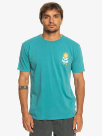 quiksilver, Sun Bloom - T-Shirt voor Heren, BRITTANY BLUE (blz0) Sun Bloom - T-Shirt for Men EQYZT07261