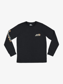 quiksilver, Boys 8-16 Up In Flames Long Sleeve T-Shirt, BLACK (kvj0) UP IN FLAMES YTH LS UQBZT03329