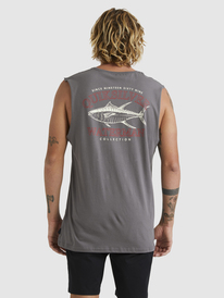 quiksilver, Mens Watermans Deep Water Muscle T-Shirt, GRANITE GRAY (kzh0) DEEP WATER MUSCLE UQMZT03205