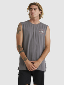 quiksilver, Mens Watermans Deep Water Muscle T-Shirt, GRANITE GRAY (kzh0) DEEP WATER MUSCLE UQMZT03205