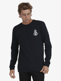 quiksilver, Mens Waterman Shipwrecked Long Sleeve T-Shirt, BLACK (kvj0) SHIPWRECKED LS UQMZT03214