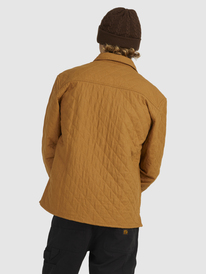 quiksilver, Mens Ambient Long Sleeve Quilted Overshirt, TOBACCO BROWN (cmk0) Ambient - Long Sleeve Quilted Overshirt for Men UQYJK03030