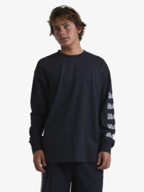 quiksilver, Stab x Quiksilver 2022 - Bio-Longsleeve für Männer, BLACK (kvj0) Stab x Quiksilver 2022 - Organic Long Sleeve T-Shirt for Men UQYKT03285