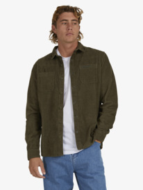 quiksilver, Mens Haven Tones Long Sleeve Workwear Overshirt, GRAPE LEAF (cre0) Haven Tones - Long Sleeve Workwear Overshirt for Men UQYWT03078