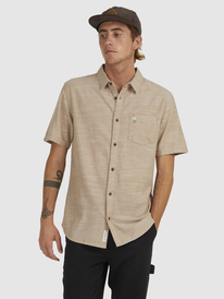 quiksilver, No Lines Shirt - Camisa de Manga Corta para Hombre, JAVA (ctf0) No Lines Shirt - Short Sleeve Shirt for Men UQYWT03079