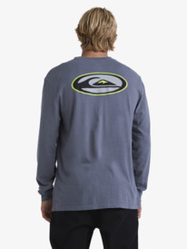 quiksilver, Mens Heritage Oval Long Sleeve T-Shirt, IRON GATE (kzm0) HERITAGE OVAL LS UQYZT04883