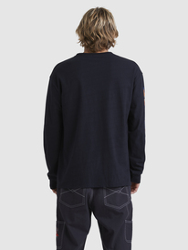 quiksilver, Trident - Maglietta a Maniche Lunghe da Uomo, BLACK (kvj0) TRIDENT LS UQYZT05039