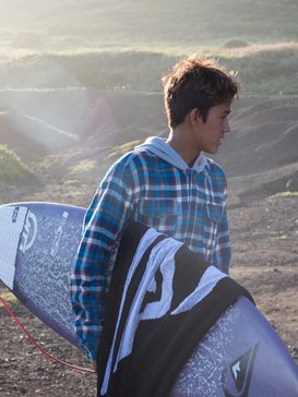 Snap Up - Long Sleeve Hooded Shirt for Boys 8-16  EQBWT03254