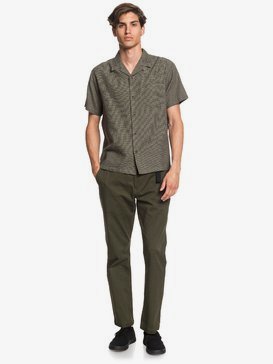 Waterman Fifties Micro - Short Sleeve Hemp Shirt  EQMWT03300