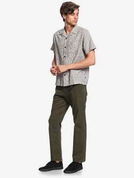 Waterman Fifties Micro - Short Sleeve Hemp Shirt  EQMWT03300