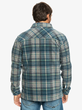 Quiksilver Mens Scribe Plaid Long Sleeve Shirt (Airforce Blue)
