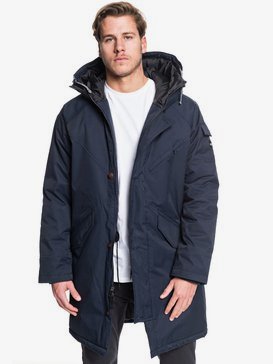 Kayapa - Longline Water-Repellent Hooded Jacket for Men  EQYJK03508