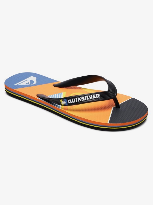 quiksilver, Molokai Slash Fade Logo - Chanclas para Chicos, BLACK/ORANGE/GREY (xkns) 0 Molokai Slash Fade Logo - Chanclas para Chicos Negro AQBL100264 Quiksilver