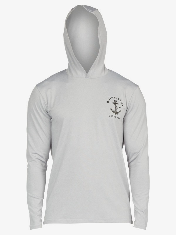 W Out To Sea - Long Sleeve UPF 50 Hooded Surf T-Shirt for Men  AQMWR03029