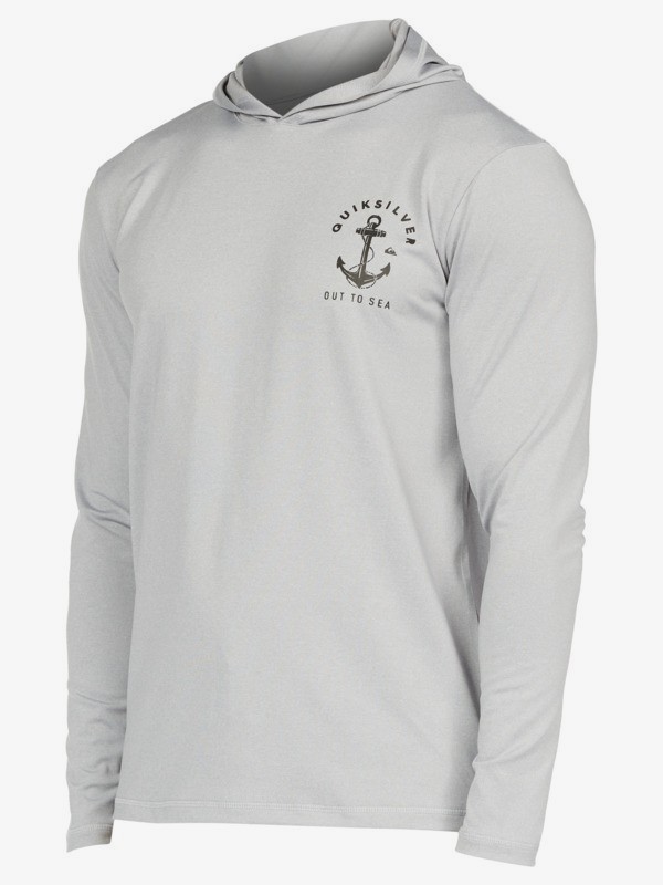 W Out To Sea - Long Sleeve UPF 50 Hooded Surf T-Shirt for Men  AQMWR03029