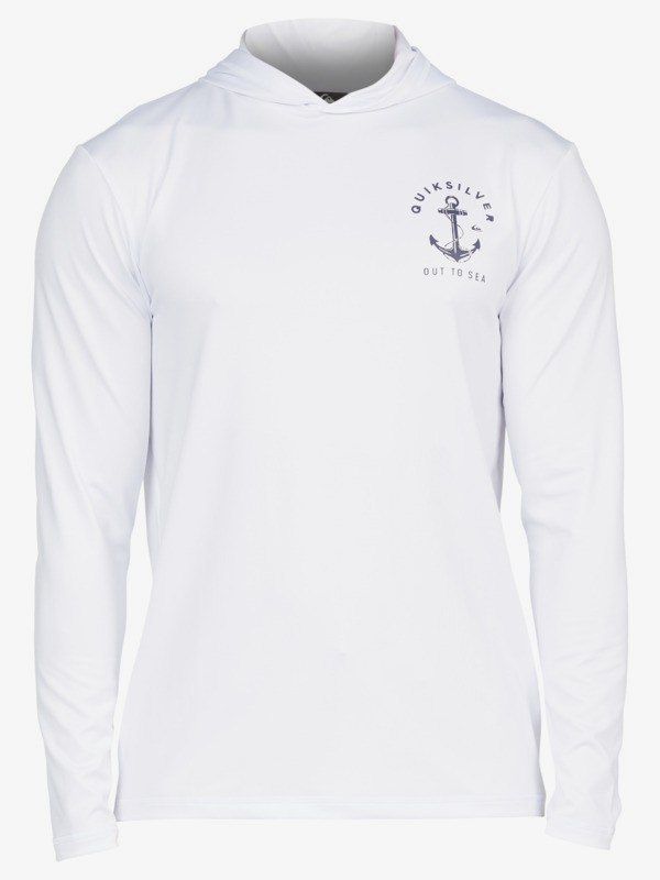 W Out To Sea - Long Sleeve UPF 50 Hooded Surf T-Shirt for Men  AQMWR03029