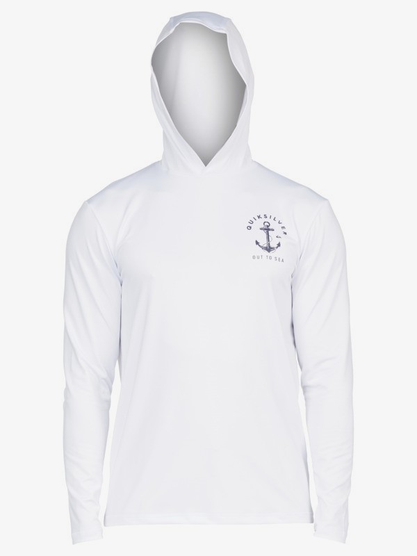 W Out To Sea - Long Sleeve UPF 50 Hooded Surf T-Shirt for Men  AQMWR03029