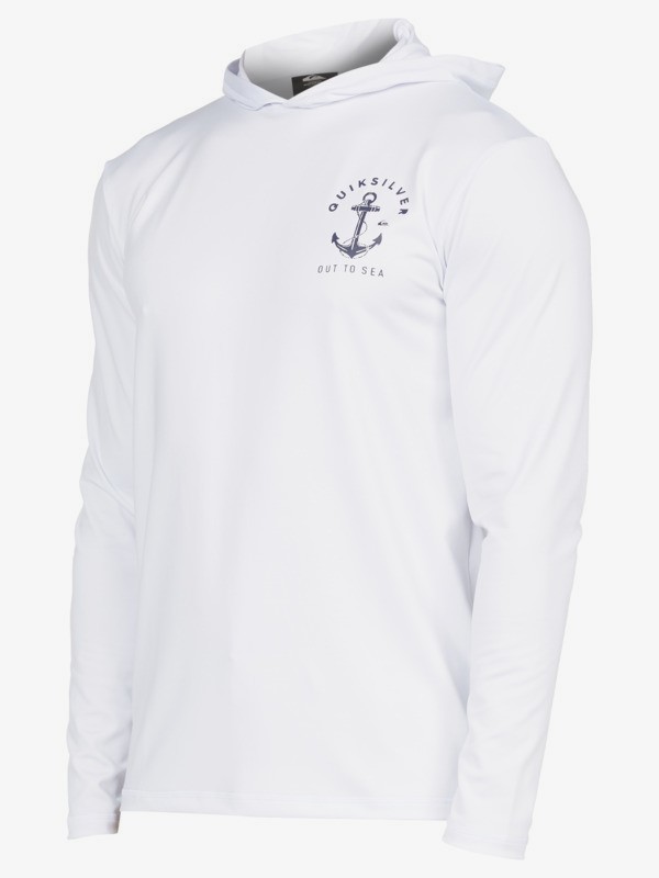 W Out To Sea - Long Sleeve UPF 50 Hooded Surf T-Shirt for Men  AQMWR03029