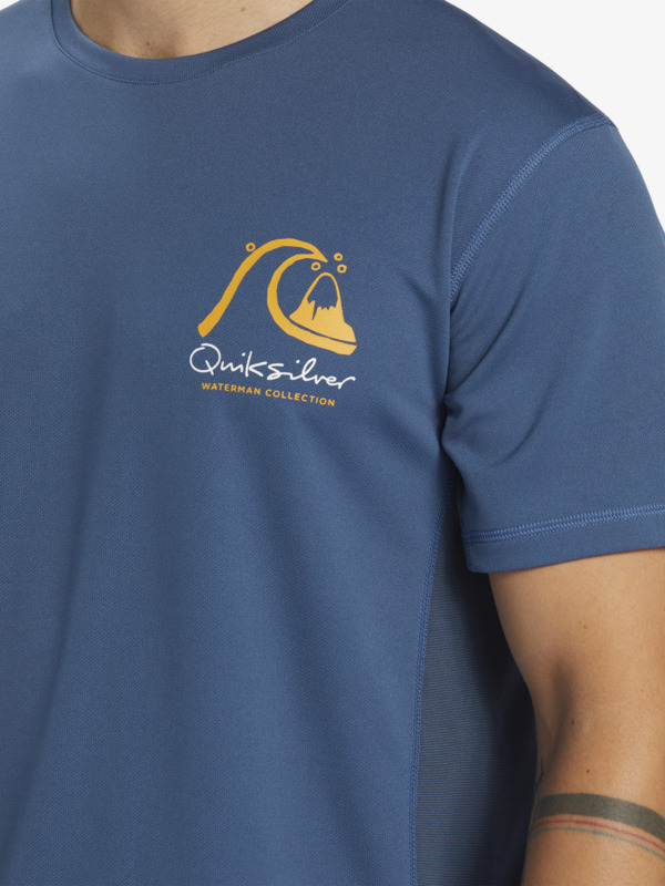 Bamboo Check - Short Sleeve UPF 50 Surf T-Shirt for Men  AQMWR03035