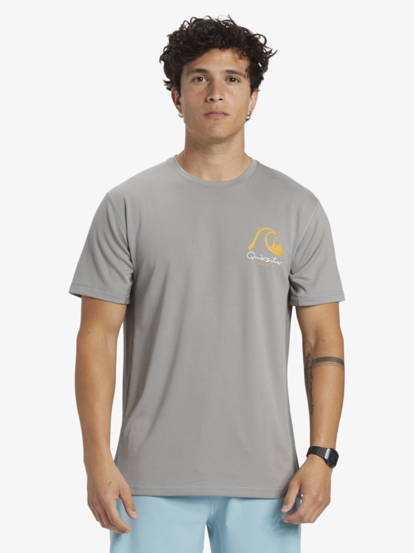 Bamboo Check - Short Sleeve UPF 50 Surf T-Shirt for Men  AQMWR03035