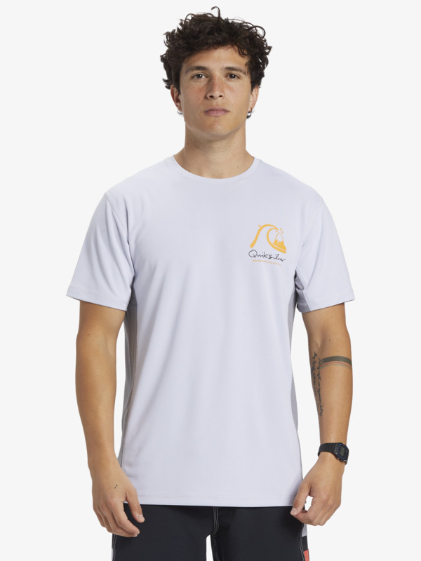 Bamboo Check - Short Sleeve UPF 50 Surf T-Shirt for Men  AQMWR03035