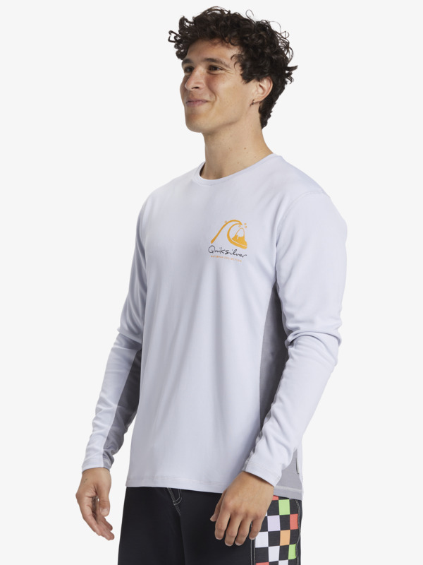 Bamboo Check - Long Sleeve UPF 50 Surf T-Shirt for Men  AQMWR03036