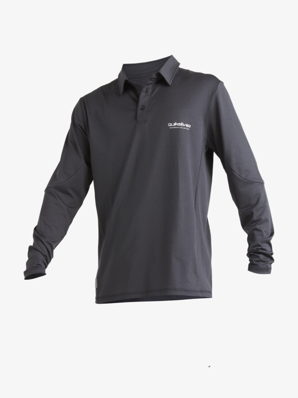Mens Baitball Long Sleeve UPF 50 Surf Polo Shirt Quiksilver