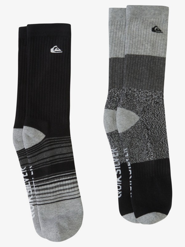 Mens 2 Pack Multi Crew Socks 3613376361131 Quiksilver