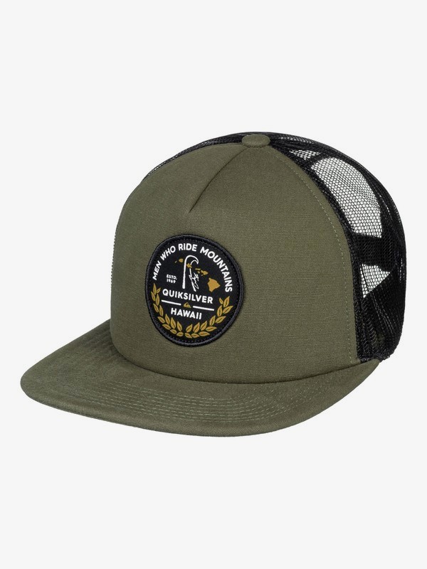 khaki trucker cap