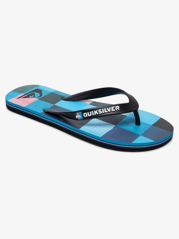 quiksilver, Molokai Resin Check - Flip-Flops for Men, BLACK/BLUE/RED (xkbr) 0 Molokai Resin Check - Flip-Flops for Men Black AQYL100569 Quiksilver