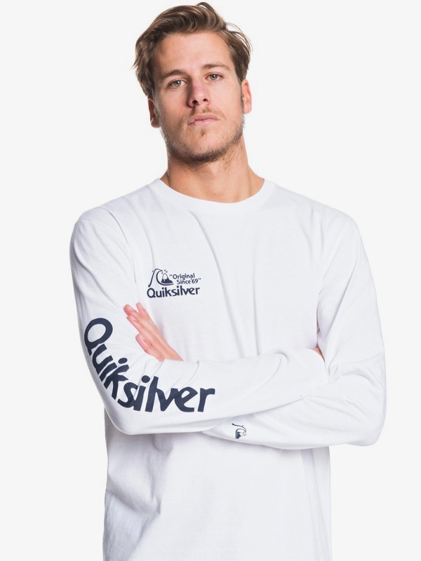 QUIKSILVER Mens Bouncing Heart Long Sleeve Tee