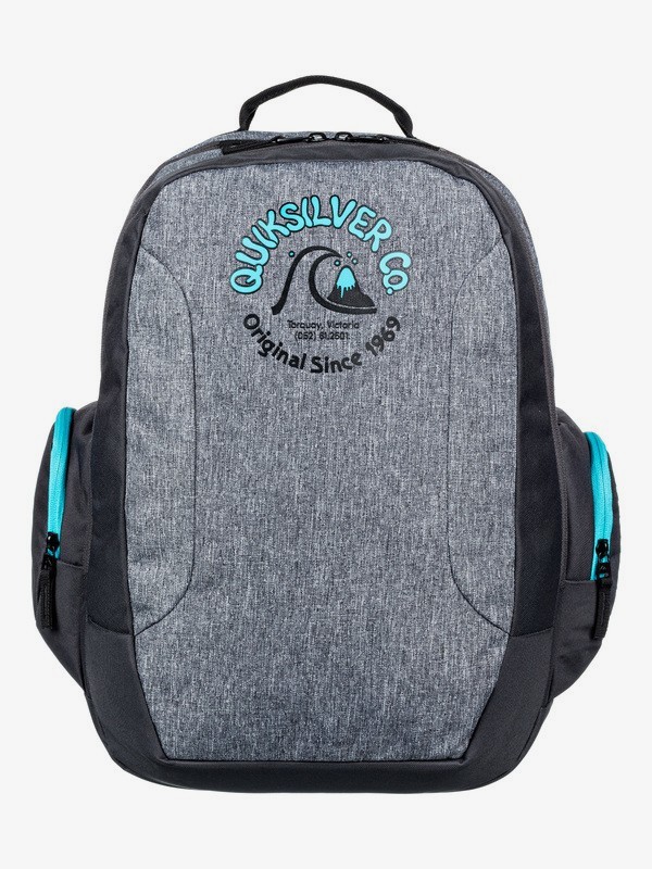 quiksilver, Schoolie 30L - Large Backpack for Kids, LIGHT GREY HEATHER (sgrh) 0 Schoolie 30L - Large Backpack for Kids Grey EQBBP03036 Quiksilver