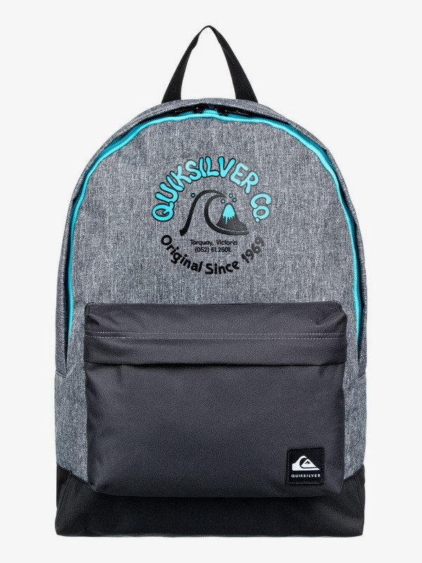 quiksilver, Everyday Poster 25L - Medium Backpack for Kids, LIGHT GREY HEATHER (sgrh) 0 Everyday Poster 25L - Medium Backpack for Kids Grey EQBBP03037 Quiksilver