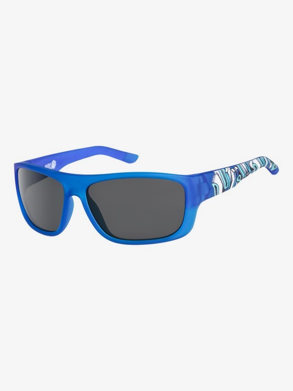 quiksilver, Arlo - Gafas de Sol para Chicos 3-7, MATTE CRYSTAL BLUE-PRINT/ GREY (xbss) 0 Arlo - Gafas de Sol para Chicos 3-7 Azul EQBEY03005 Quiksilver