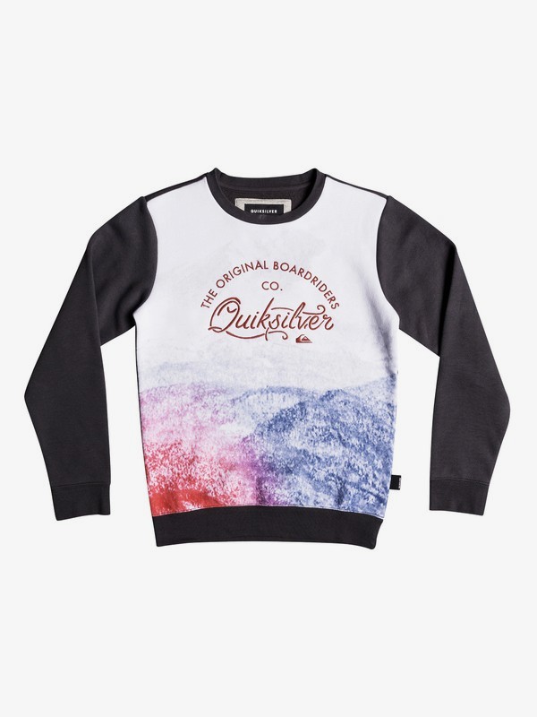 quiksilver, Lost In The Mountain - Sweatshirt pour Garçon 8-16 ans, TARMAC (kta0) 0 Lost In The Mountain - Sweatshirt pour Garçon 8-16 ans Noir EQBFT03457 Quiksilver