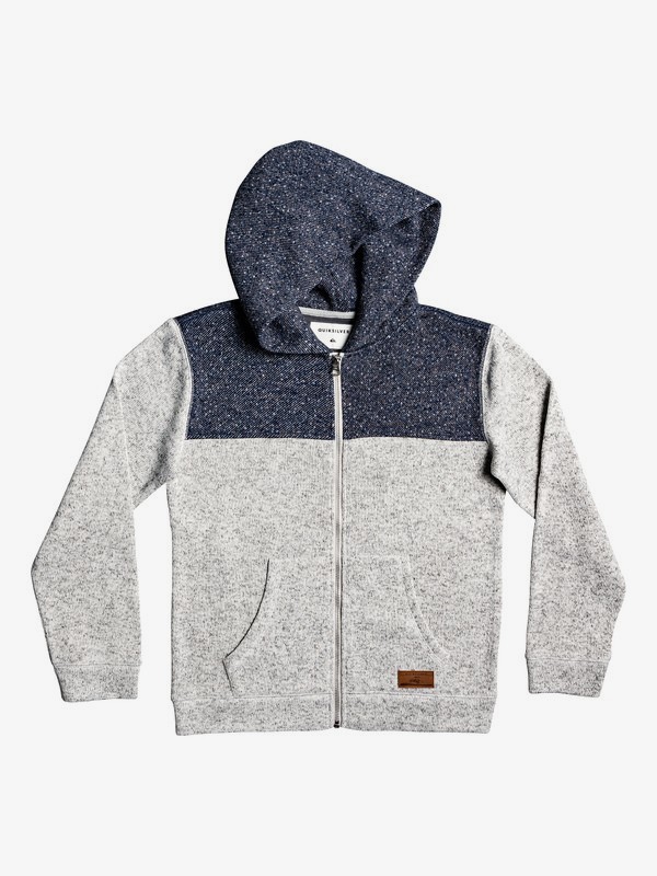 quiksilver, Keller Block - Sudadera con Capucha y Cremallera con Interior Polar para Chicos 8-16, LIGHT GREY HEATHER (sjsh) 0 Keller Block - Sudadera con Capucha y Cremallera con Interior Polar para Chicos 8-16 Gris EQBFT03546 Quiksilver